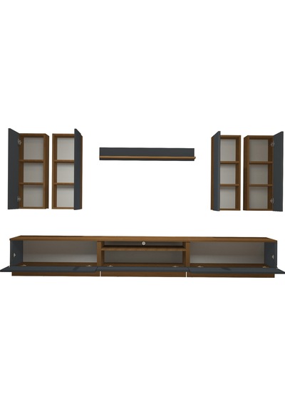 Decoraktiv Trendstyle 8ds Mdf Tv Ünitesi Tv Sehpası Ceviz - Antrasit