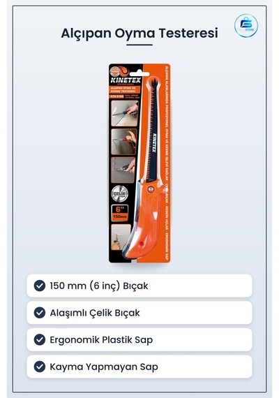Alçıpan Oyma Ve Kesme Testeresi 150 Mm 6 İnç Çelik Bıçak Ergonomi
