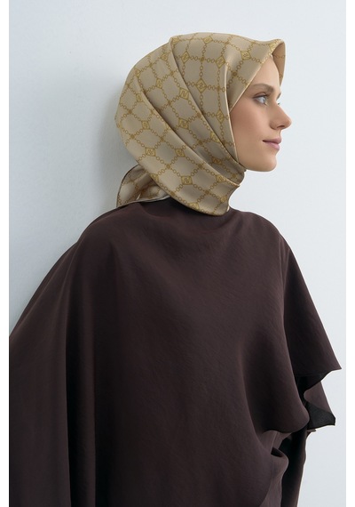 Armine Saf İpek Sura Eşarp-2026 İlkbahar-yaz- 953000d Vizon