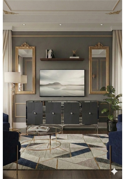 Ka1811as Pega Konsol ,tv Sehpası Antrasit-silver 180cm