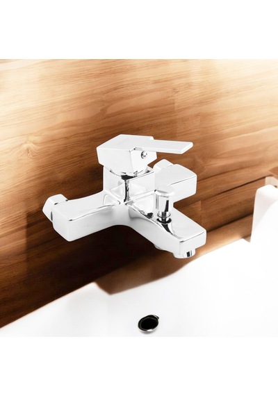 Side Mix Banyo Bataryası Duvar Tipli Lavabo Mutfak Duş Musluğu Batarya Sıcak Soğuk Çift Su Girişli Altın