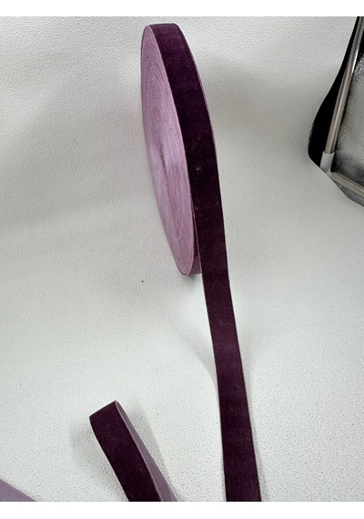 2 Cm Düz Kadife-5 Metre-mor