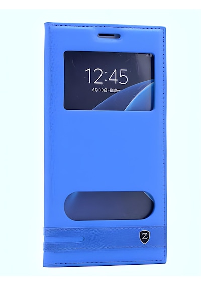 Galaxy Uyumlu J7 2016 Kılıf Pencereli Elite Kapaklı Kılıf 001