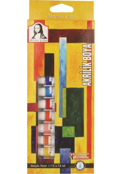 Südor 12 Renk Mona Lisa Tüp Akrilik Boya 12 Ml Sd125