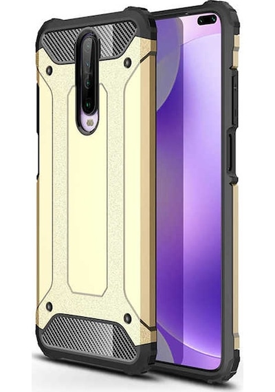 Kilifone - Xiaomi Uyumlu Poco X2 - Kılıf Çift Katman Zırh Tank Crash Military Kapak - Gold