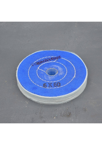 6 X 60 X Delik 20 - 22 Mm Delik Mavi Polisaj Cila Bezleri - Polisaj Cila Keçesi 150 Mm