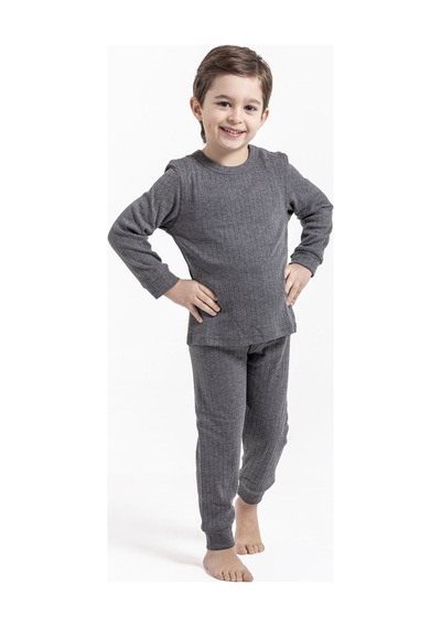 Oıl Company Unisex Esnek Örme Nefes Alabilir Kumaş Çocuk Termal İçlik Set Alt Üst Takım Antrasit-01 Oıl Company Unisex Esnek Örme Nefes Alabilir Kumaş Çocuk Termal İçlik Set Alt Üst Takım Antrasit-01