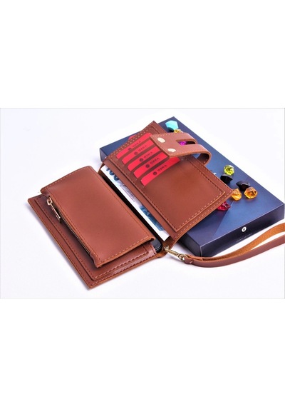 Ozka Leather Collection Taba Çift Çıtçıtlı Model Trend Kadın Cüzdanı