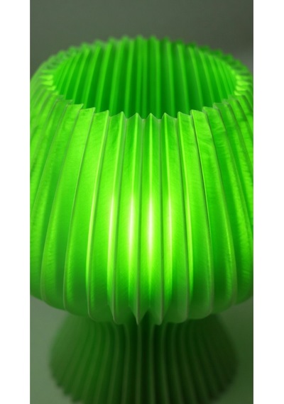 Akordeon Tasarım Masa Lambası - 3d Pleated Doku Dekoratif Gece Lambası Modern Ev Hediyesi Aydınlatma Yeşil