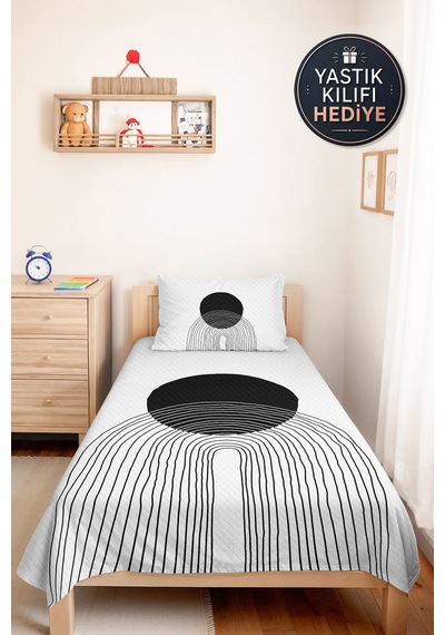 Siyah Geometrik Genç Odası Tek Kişilik Pike Takımı - Modern Çizgili 160x220 Cm Kapitone Yatak Örtüsü Kremamsı Kabuğu Pususu Siyah Geometrik Genç Odası Tek Kişilik Pike Takımı - Modern Çizgili 160x220 Cm Kapitone Yatak Örtüsü Kremamsı Kabuğu Pususu