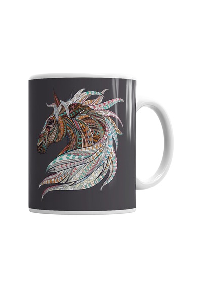 Color Horse Kupa Bardak Porselen No34105 Karışık