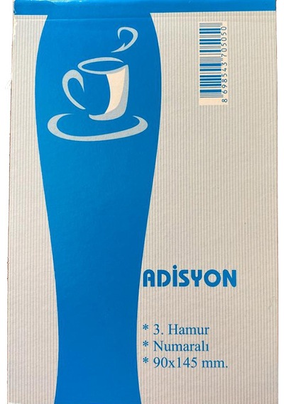 Tek Nüsha Adisyon ve Sipariş Fişi 80 Cilt 15 cm X 9 cm