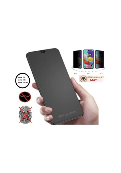Xiaomi Redmi Note 10 Note 10s Mat Hayalet Privacy Tam Kaplayan Kırılmaz Cam Seramik Ekran Koruyucu