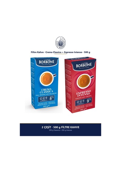Caffe Borbone Crema Classica-espresso Intenso-filtre Kahve 250 Gr X2