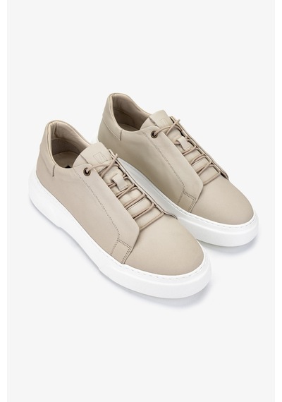 Valmenti Erkek Hakiki Deri Sneakers & Spor Ayakkabı 965 2617 Erk Ayk Y25 Bej Zuma Bej