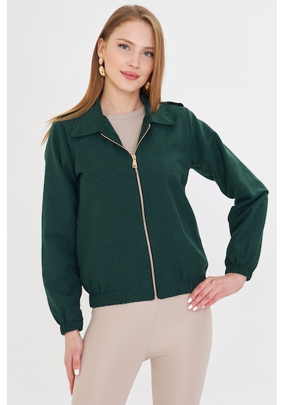 Armonika Kadın Zümrüt Önü Fermuarlı Gabardin Mont Arm-22k001068