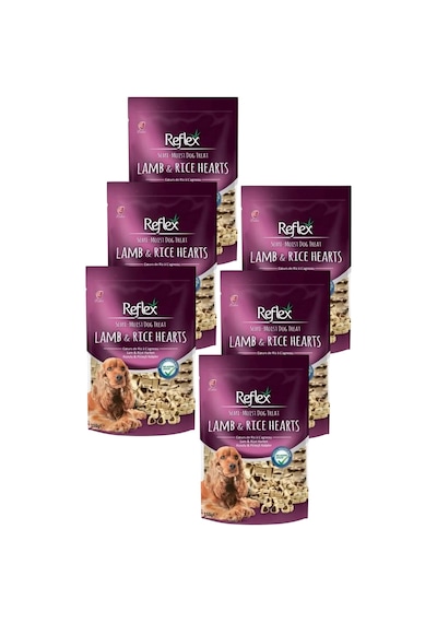 Semi Moist Kuzulu Ve Pirinçli Küçük Kalp Köpek Ödül Maması 150 Gr Altılı Paket