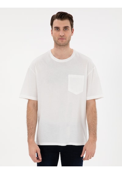 Pierre Cardin Erkek Ekru Tişört Basic 50306991-vr019 Ekru