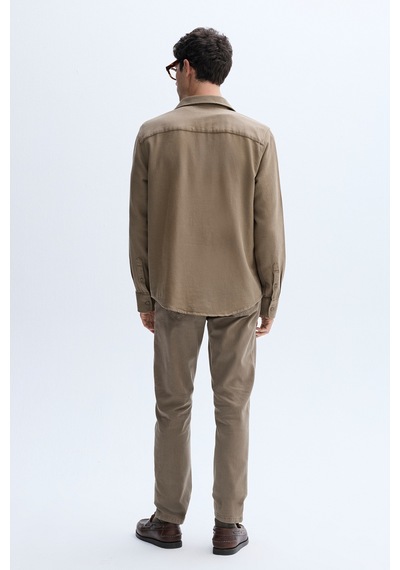 Mudo Erkek Erkek Vizon Rengi Regular Fit Uzun Kollu Gömlek 1264499