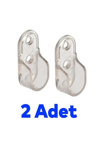Badem10 Askı Flanşı Oval Dolap Elbise Askı Asma Aparatı Plastik Aparat 45 Mm 2 Adet Sku: Smg8690010230263 Diğer