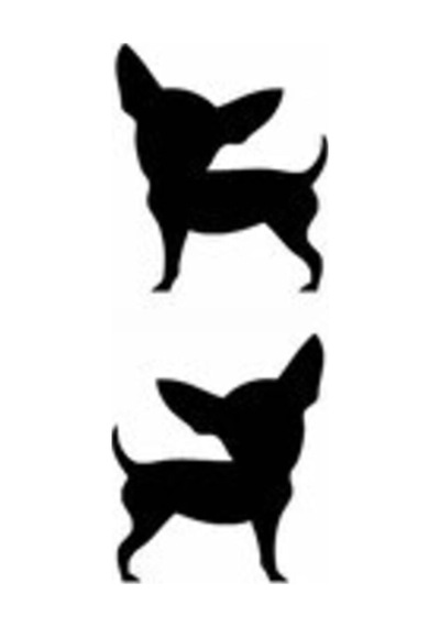 Sevimli Köpek Tasarım Su Geçirmez Çıkarılabilir Oto Özel Yeni Sticker 2 Parça17 14,5 Cm