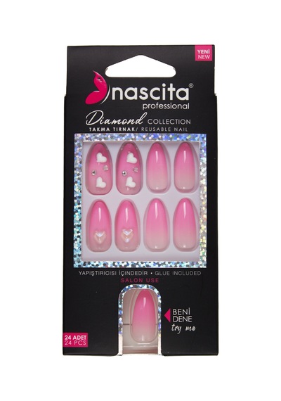 Nascita Diamond Taşlı Takma Tırnak 24'lü Set Nasnaıl00269