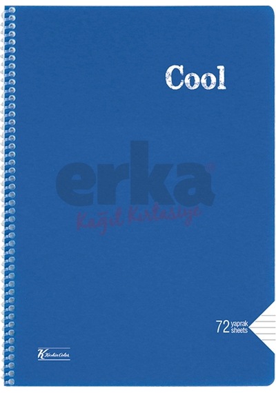Keskin Color Cool 72 Yaprak Çizgili A5 Plastik Kapak Spiralli Def