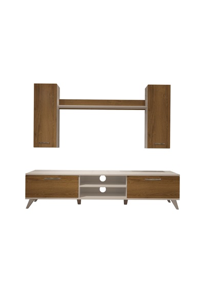 Decoraktiv Eko 5d Mdf Dvd Retro Tv Ünitesi Tv Sehpası - Beyaz Pera Beyaz - Meşe