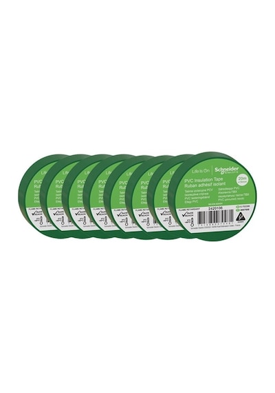 Schneider Thorsman 2420106 İzole Bant 8'li 19 MM x 20 M Yeşil