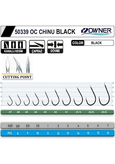 Owner 50339 Cut Chinu Black İğne No:3 Adet:13