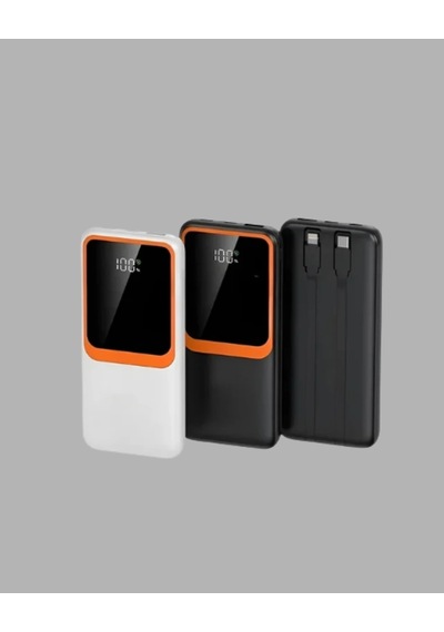 Hubrendy  Powerbank 10000 Mah Çift Usb Çıkışlı, Type-c Girişli, Şık Beyaz Tasarım Diğer