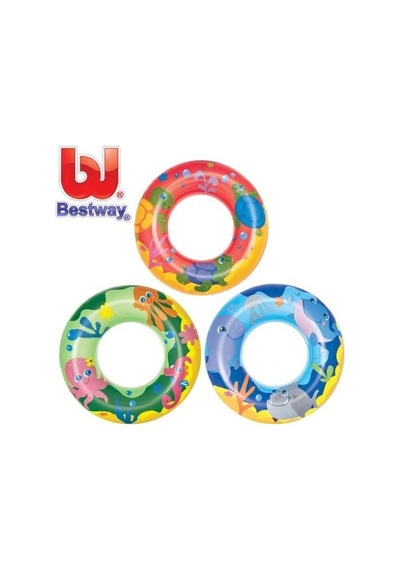 Özel Üretim Bestay 36113 51 Cm Desenli Simit 36 Havuz Malzemesi Su Simidi Plaj Eğlencesi Çok Renkli