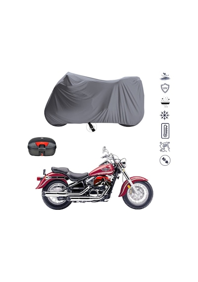 Kawasaki VN 800 Classic ÇANTALI MOTOSİKLET BRANDA SU GEÇİRMEZ TOPCASE UYUMLU MOTOR BRANDA