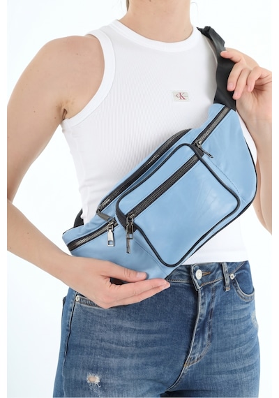 Nahitatyana Unisex Bebe Mavisi Çok Cepli Hakiki Deri Freebag Bel Çantası Ve Omuz Çantası Bebe Mavisi - 121763658 Bebe Mavisi