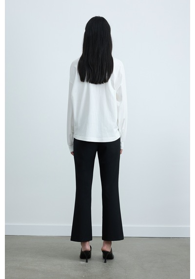 Suud Collection Ekru Dune Oversize Manşetli Tişört