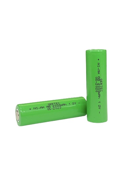 Sertec - 1.2v 2000 Mah - Aa - Ni-mh Şarjlı Pil - Başsız / Flat Head Evimdeyokyok