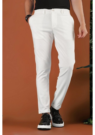 Efor P 1122 Slim Fit Ekru Spor Pantolon Ekru