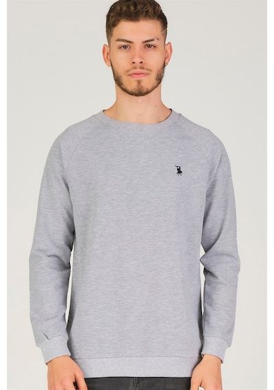 V4003 Dewberry Reglan Kol Erkek Sweatshırt-gri Gri