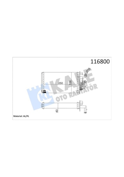 Kalorifer - 445 - Radyatörü Fıat Tempra Sxak 2.0 Cc Musluklu 2 Sıra - Almparca - Al+pl