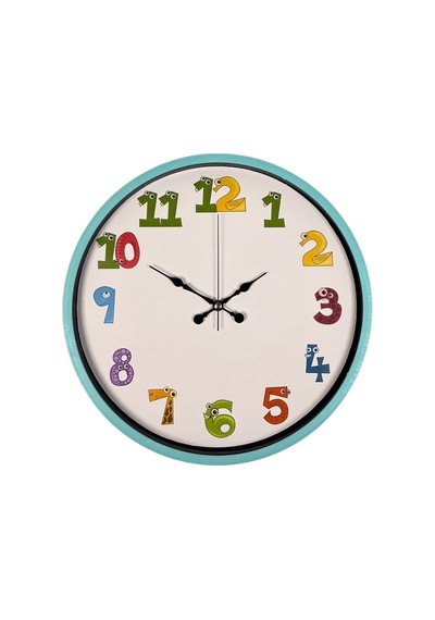 36 Cm Turkuaz Çocuk Odası Duvar Saati Diğer 32360784