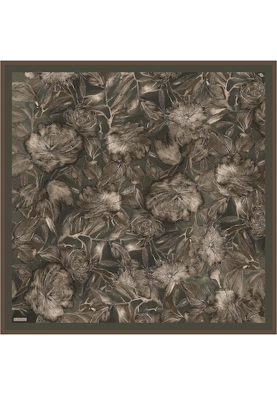Armine İpek Eşarp 2026 Kış - 9409-84 Koyu Haki Twill Koyu Haki