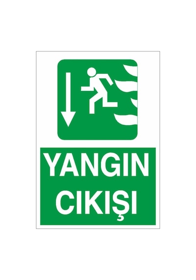 Yangın Çıkışı Aşağı Ok (196795737)