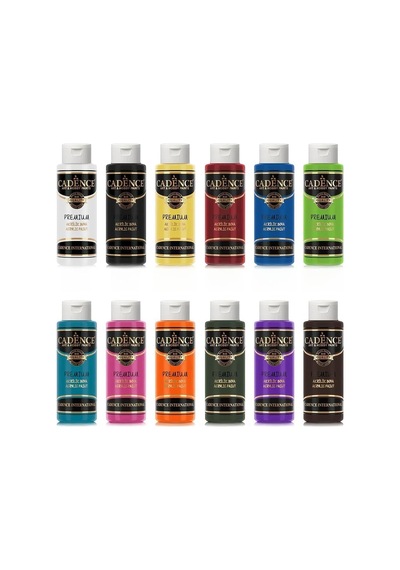 Genel 12 Adet Cadence 70 Ml Akrilik Boya Seti/set-3 Çok Renkli Tek Ebat