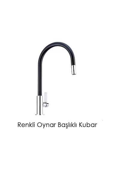Esnek Kıvrılabilir Renkli Silikon Oynar Başlıklı Musluk Bataryası Başlığı Kubar Çok Renkli