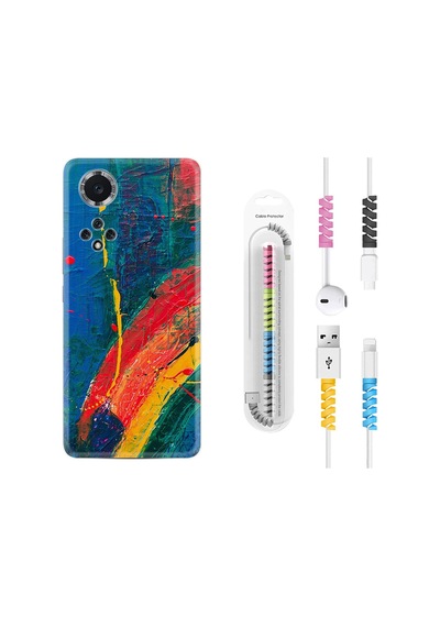 Huawei Nova 9 Kılıf Kablo Koruyuculu Ressam Sulu Boya 1600