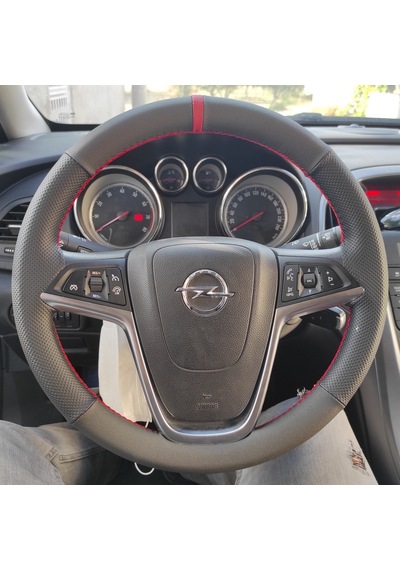 Opel Astra J Kasa Noktalı Nubuk Kırmızı Yüzüklü Kırmızı Dikişli