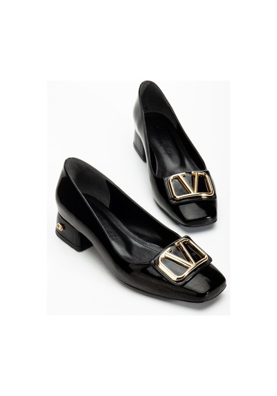 Suins Shoes Suins Premium Pauly Model Kadın Orta Topuklu Siyah Kahve Bordo Ayakkabı