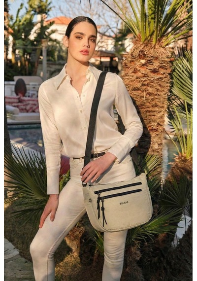 Louisiana Polo Bolsas Çapraz Askılı Kadın Çanta Bej 1115 Bej