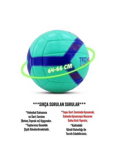 Voleybol Topu Vt500 Trick No:5 Yumuşak Doku Semi-pro İç-dış Mekan Soft Touch 270 G Yeşil