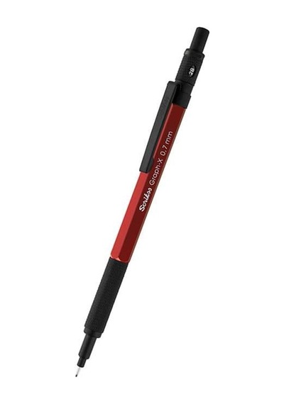 Scrikss Versatil Kalem Metal  Graph-x 0.7mm Kırmızı